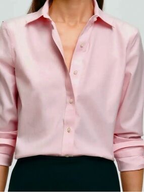 Brooks Brothers Pink 100% Cotton Non-Iron Blouse